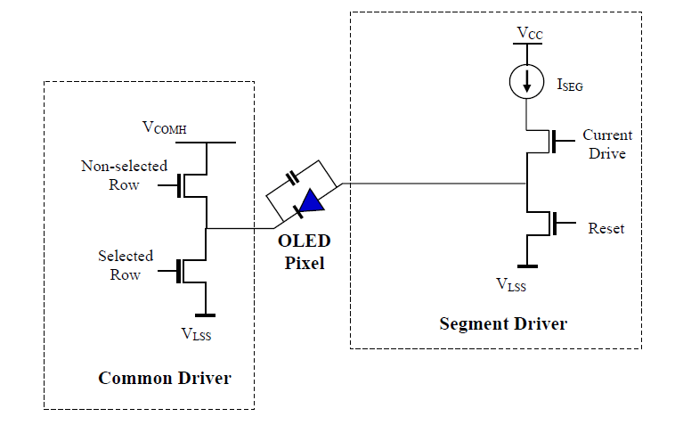OLED segment and common drivers